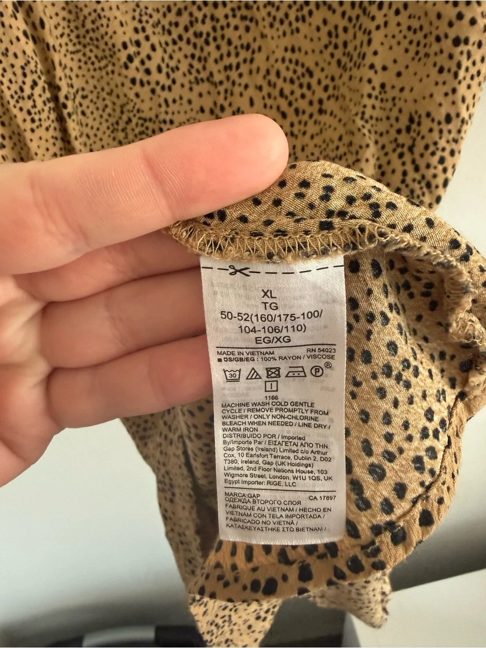 GAP Leopard Print Midi Slip Skirt in Tan and Black - Picture 2 of 5